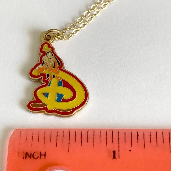Vintage Disney Goofy Necklace 18" Fab 5 Dog Disneyana Signed Charm Gold Plated - Picture 10 of 11